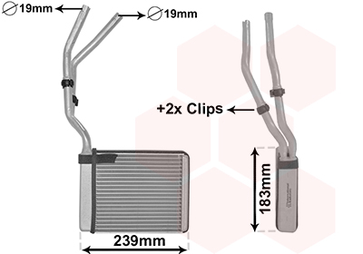 Schimbator caldura incalzire habitaclu VOLVO C30 (533) D5 diesel 163 cai VAN WEZEL 18006364