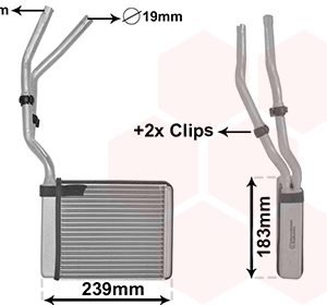 Schimbator caldura incalzire habitaclu VOLVO C30 (533) 2.4 i benzina 170 cai VAN WEZEL 18006364