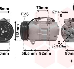 Compresor climatizare VOLVO C30 (533) D5 diesel 163 cai VAN WEZEL 1800K394