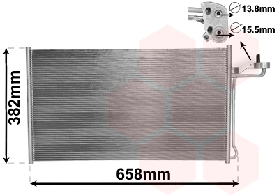 Condensator climatizare VOLVO C30 (533) D5 diesel 180 cai VAN WEZEL 59005150
