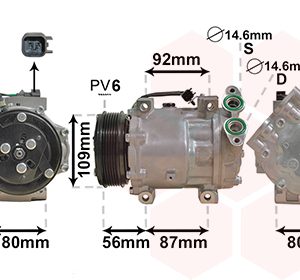 Compresor climatizare VOLVO C30 (533) D2 diesel 115 cai VAN WEZEL 5901K704