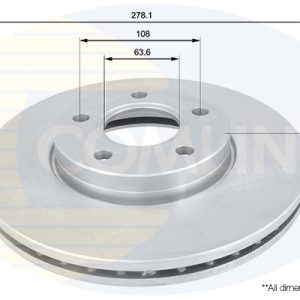 Disc frana VOLVO C30 (533) D5 diesel 180 cai COMLINE ADC1912V