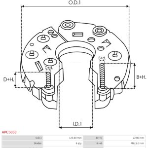 Alternator VOLVO FM II FM 410 diesel 410 cai AS-PL A0965(SEG)
