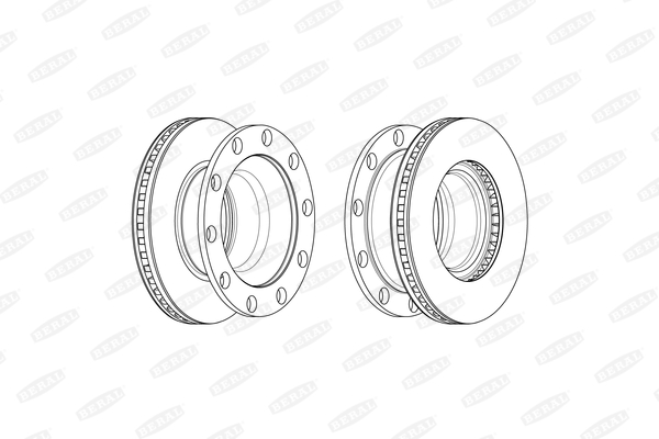 Disc frana VOLVO FL II FL 340-14 diesel 340 cai BERAL BCR375A