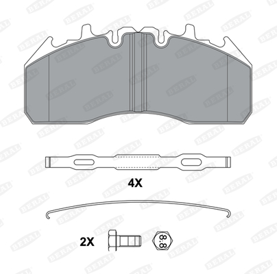 Placute frana VOLVO FM III 380 diesel 381 cai BERAL BCV29174BK
