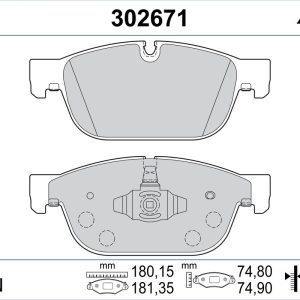 Placute frana VOLVO C40 (539) Recharge AWD electric 408 cai VALEO 302671