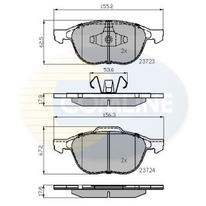 Placute frana VOLVO C30 (533) 1.6 benzina 100 cai COMLINE CBP01323