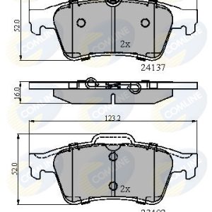 Placute frana VOLVO C30 (533) 2.0 FlexFuel Benzina/Etanol 146 cai COMLINE CBP01599