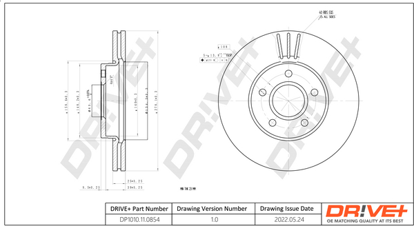 Disc frana VOLVO C30 (533) 2.0 benzina 145 cai DRIVE DP1010.11.0854