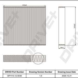 Filtru polen VOLVO C30 (533) D3 diesel 150 cai DRIVE DP1110.12.0038