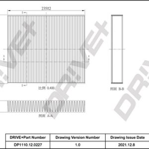 Filtru polen VOLVO C30 (533) Electric electric 120 cai DRIVE DP1110.12.0227
