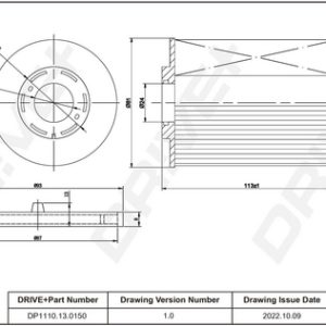 Filtru combustibil VOLVO C30 (533) D4 diesel 177 cai DRIVE DP1110.13.0150