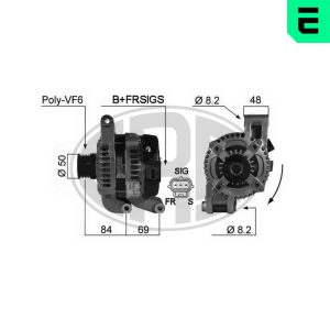 Alternator VOLVO C30 (533) 2.0 benzina 145 cai ERA 210328A