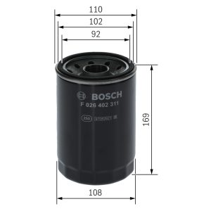 Filtru combustibil VOLVO FM II FM 420 diesel 420 cai BOSCH F 026 402 311