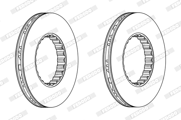 Disc frana VOLVO FH12 FH 12/380 diesel 379 cai FERODO FCR259A