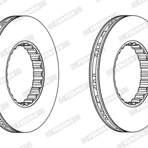 Disc frana VOLVO FH16 FH 16/550 diesel 550 cai FERODO FCR259A