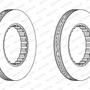 Disc frana VOLVO FM12 FM 12/420 diesel 420 cai FERODO FCR348A