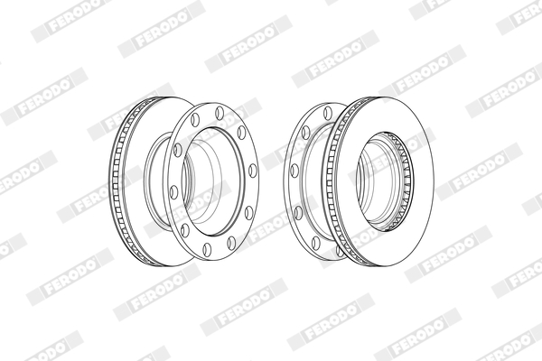 Disc frana VOLVO FL II FL 340-15 diesel 340 cai FERODO FCR375A