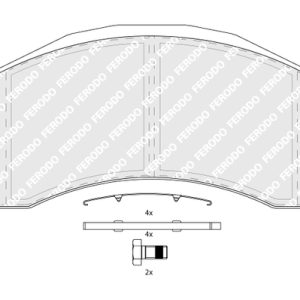Placute frana VOLVO FL FL 180-14 diesel 180 cai FERODO FCV1387B