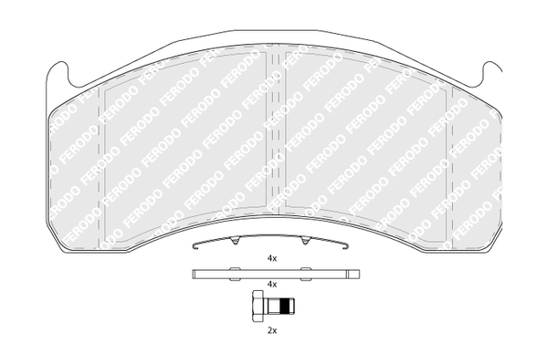 Placute frana VOLVO FL FL 180-15 diesel 180 cai FERODO FCV1387B