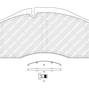 Placute frana VOLVO FM FM 390 diesel 390 cai FERODO FCV1388B