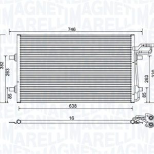 Condensator climatizare VOLVO C30 (533) 2.0 D diesel 136 cai MAGNETI MARELLI 350203934000