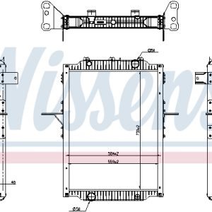 Radiator racire motor VOLVO FL III FL 240-14 diesel 240 cai NISSENS 637879