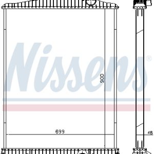 Radiator racire motor VOLVO FH12 FH 12/340 diesel 340 cai NISSENS 654630