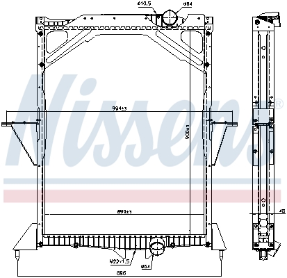 Radiator racire motor VOLVO FM FM 440 diesel 440 cai NISSENS 65466A
