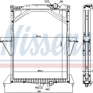 Radiator racire motor VOLVO FM12 FM 12/340 diesel 340 cai NISSENS 65466A