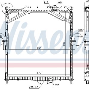 Radiator racire motor VOLVO FH12 FH 12/460 diesel 460 cai NISSENS 65467A