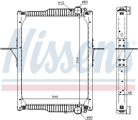 Radiator racire motor VOLVO FL II FL 240-16 diesel 240 cai NISSENS 65475
