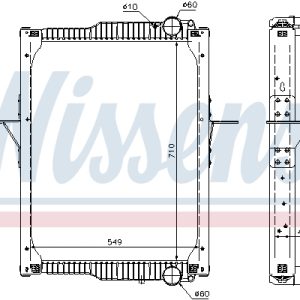 Radiator racire motor VOLVO FL II FL 260-14 diesel 260 cai NISSENS 65475