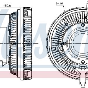 Cupla ventilator radiator VOLVO FM II FM 420 diesel 420 cai NISSENS 86250