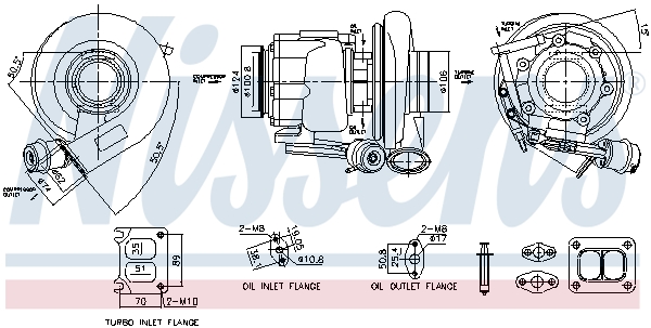 Compresor sistem de supraalimentare VOLVO FM II FM 460 diesel 460 cai NISSENS 93717