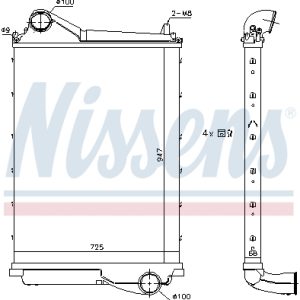 Intercooler compresor VOLVO FM II FM 420 diesel 420 cai NISSENS 961185