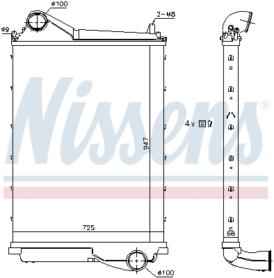 Intercooler compresor VOLVO FM III 420 LNG diesel 420 cai NISSENS 961185