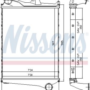 Intercooler compresor VOLVO FH12 FH 12/340 diesel 340 cai NISSENS 97006