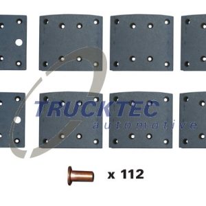 Set garnituri de frictiune frana tambur VOLVO FM7 FM 7/290 diesel 290 cai TRUCKTEC AUTOMOTIVE 03.35.122