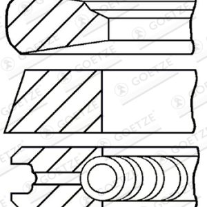 Set segmenti piston VOLVO FH16 FH 16/470 diesel 470 cai GOETZE ENGINE 08-101100-00
