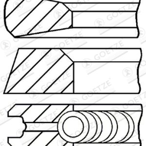 Set segmenti piston VOLVO FL6 FL 609 diesel 209 cai GOETZE ENGINE 08-142500-00