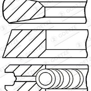 Set segmenti piston VOLVO FM FM 450 diesel 450 cai GOETZE ENGINE 08-438800-00