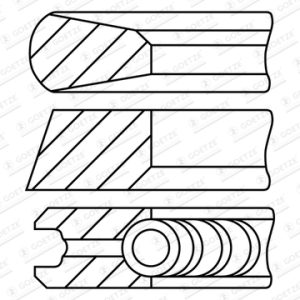 Set segmenti piston VOLVO FH16 II FH 16/750 diesel 751 cai GOETZE ENGINE 08-445300-00