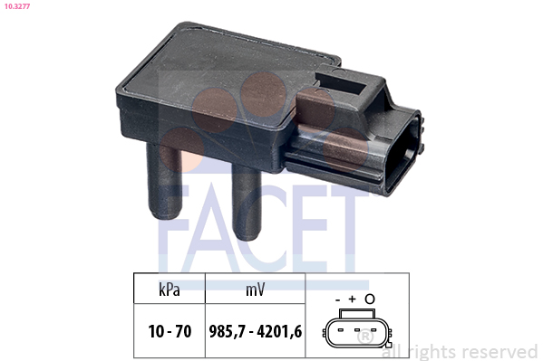 Senzor presiune gaze evacuare VOLVO C30 (533) D4 diesel 177 cai FACET 10.3277