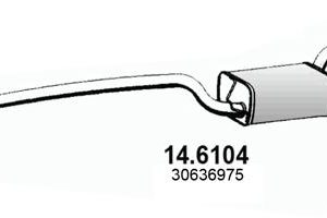 Toba esapamet intermediara VOLVO C30 (533) D2 diesel 115 cai ASSO 14.6104