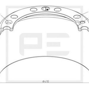 Tambur frana VOLVO FM7 FM 7/250 diesel 250 cai PE AUTOMOTIVE 146.131-00A