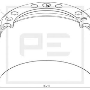 Tambur frana VOLVO FM FM 330 diesel 330 cai PE AUTOMOTIVE 146.134-00A