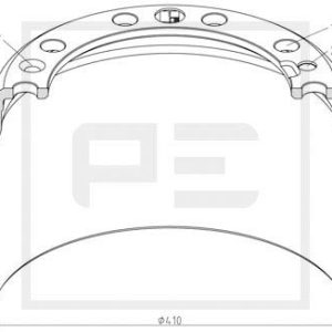 Tambur frana VOLVO FL6 FL 619 diesel 204 cai PE AUTOMOTIVE 146.137-00A