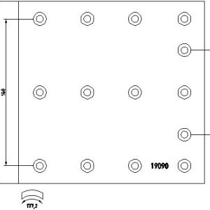 Set garnituri de frictiune frana tambur VOLVO FL12 FL 12/420 diesel 420 cai TEXTAR 1909005