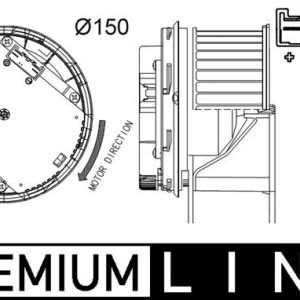 Ventilator habitaclu VOLVO C30 (533) 2.0 benzina 145 cai MAHLE ORIGINAL AB 263 000P